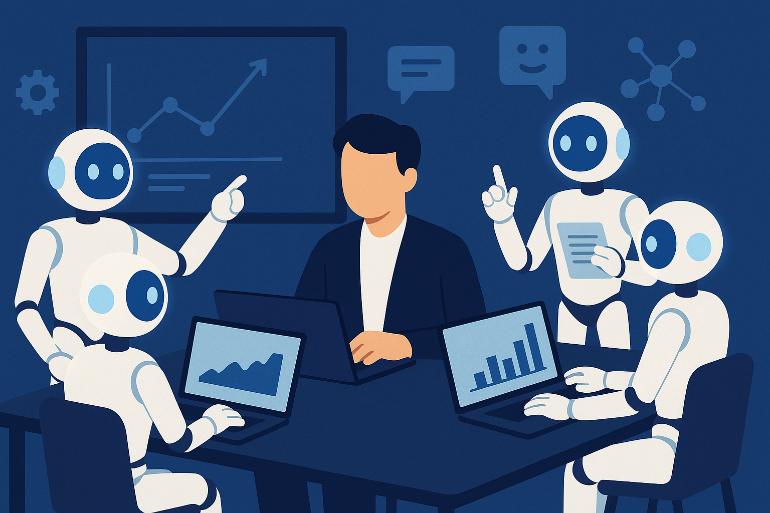 Era zespołów multiagentowych: Jak agenci AI będą współpracować, aby zarządzać Twoją firmą